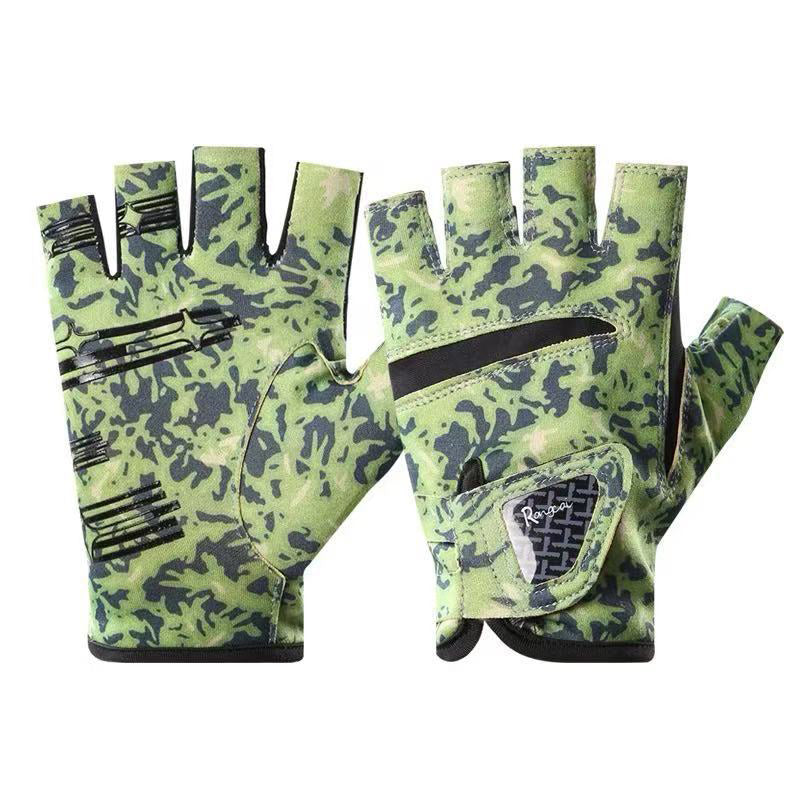Fingerlose Angelhandschuhe – 3-Schnitt-Design, LSF 50+ Sonnenschutz, rutschfeste Handfläche für Outdoor-Sport
