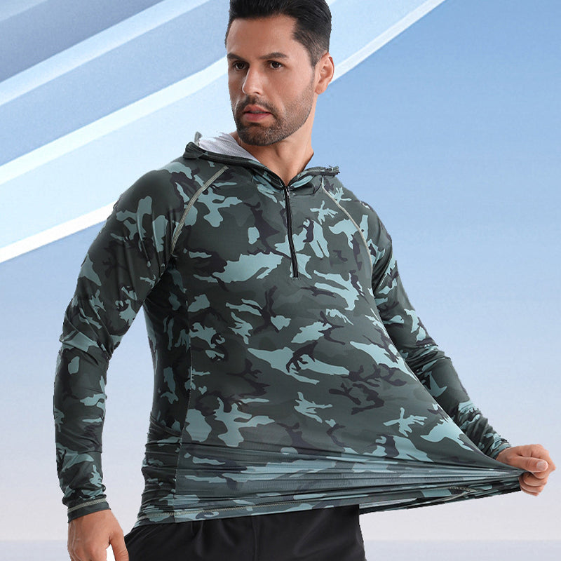 FieldGuard Camouflage Schnelltrocknendes UV-Angelhemd