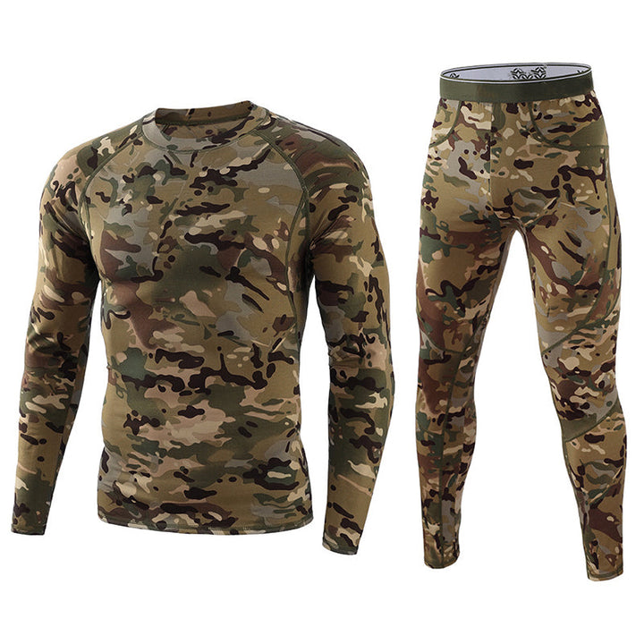 Thermounterwäsche-Set für Herren mit Camouflage-Muster, taktisches Sport-Shapewear-Set