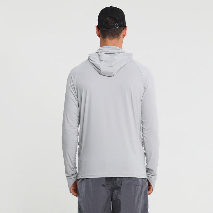 Taktischer Kapuzenpullover für Herren mit Sonnenschutz, schnelltrocknendes Angelshirt
