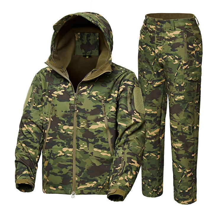 TWS Ultra Silent Jagdanzug Herren Wasserabweisende Softshell-Kleidung Camouflage Feldausrüstung