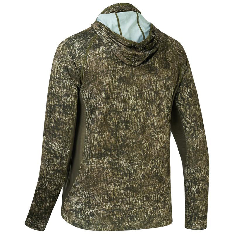 TWS UPF 50+ Herren-Jagdhemden mit Maske, langärmelig, Camouflage-Angel-Hoodie