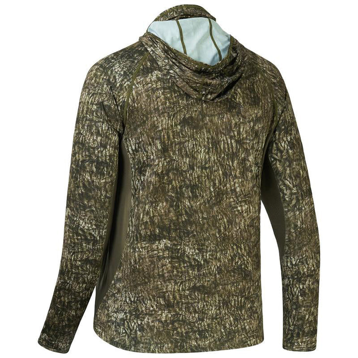TWS UPF 50+ Herren-Jagdhemden mit Maske, langärmelig, Camouflage-Angel-Hoodie