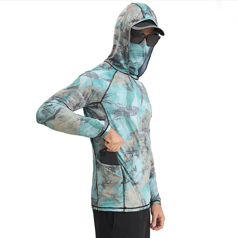 FieldGuard Buntes, schnelltrocknendes UV-Schutz-Angelshirt
