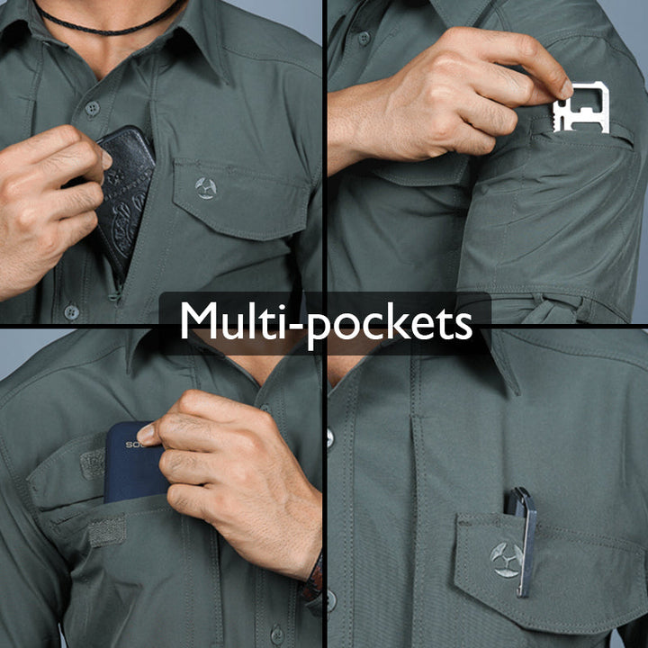 Tactical Long Sleeve Shirt Multi Pockets