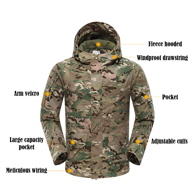 G8 Soft Shell Taktische Jacke Mantel Militärfleece mit Kapuze