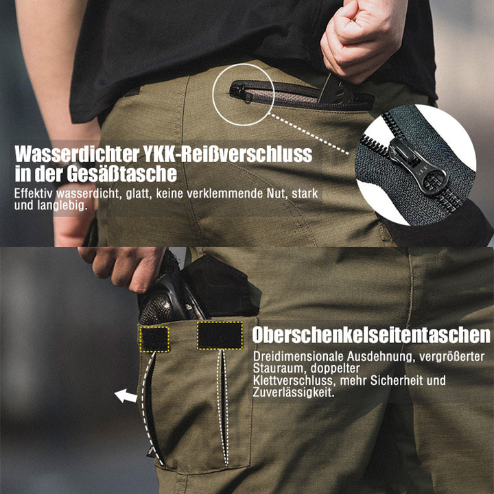 Urban wasserdichte Ripstop Cargohose für Herren