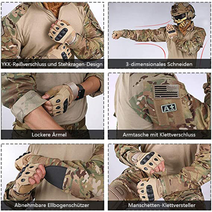 G3 Pro Rapid Assault Combat Shirt mit Taschen Camouflage