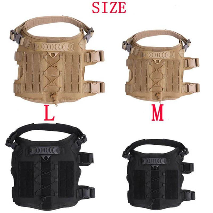 Nylon Tactical Service Dog Harness Heavy Duty Dog Training Harness