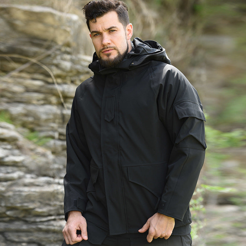 G8 Soft Shell Taktische Jacke Mantel Militärfleece mit Kapuze