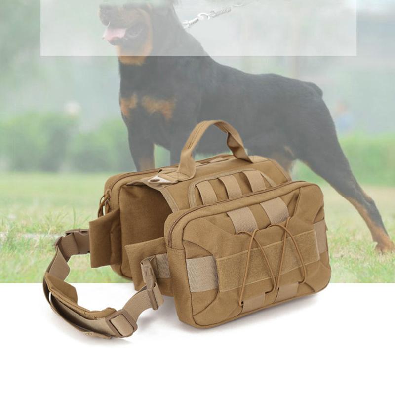 Taktischer Hunderucksack Hundegeschirr Weste mit 2 großen Seitentaschen