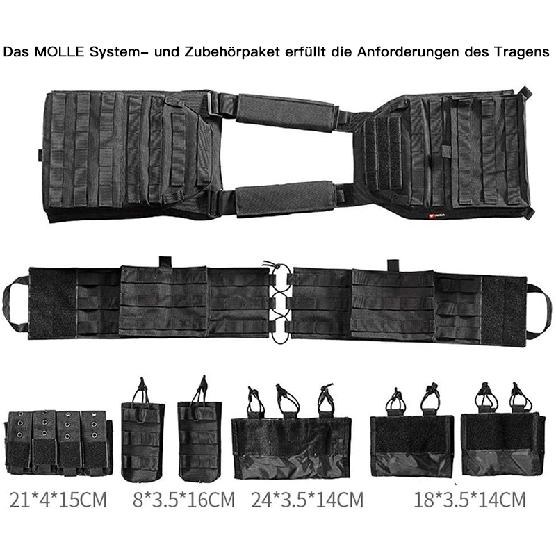 Modulare und taktische Weste für schnellen Angriff